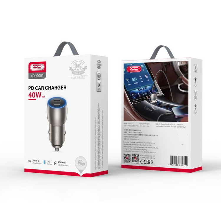شارژر فندکی 40 وات ایکس او مدل xo-cc51