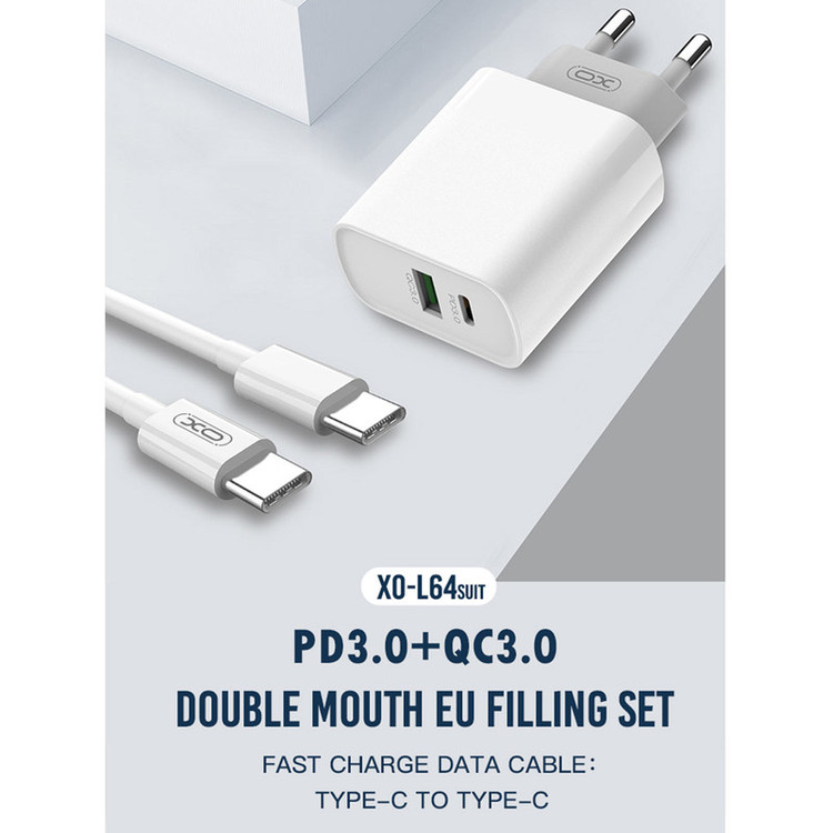 شارژر دیواری ایکس او مدل L64 Type-C