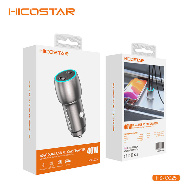 شارژر فندکی 40 وات هایکواستار مدل HS-CC25